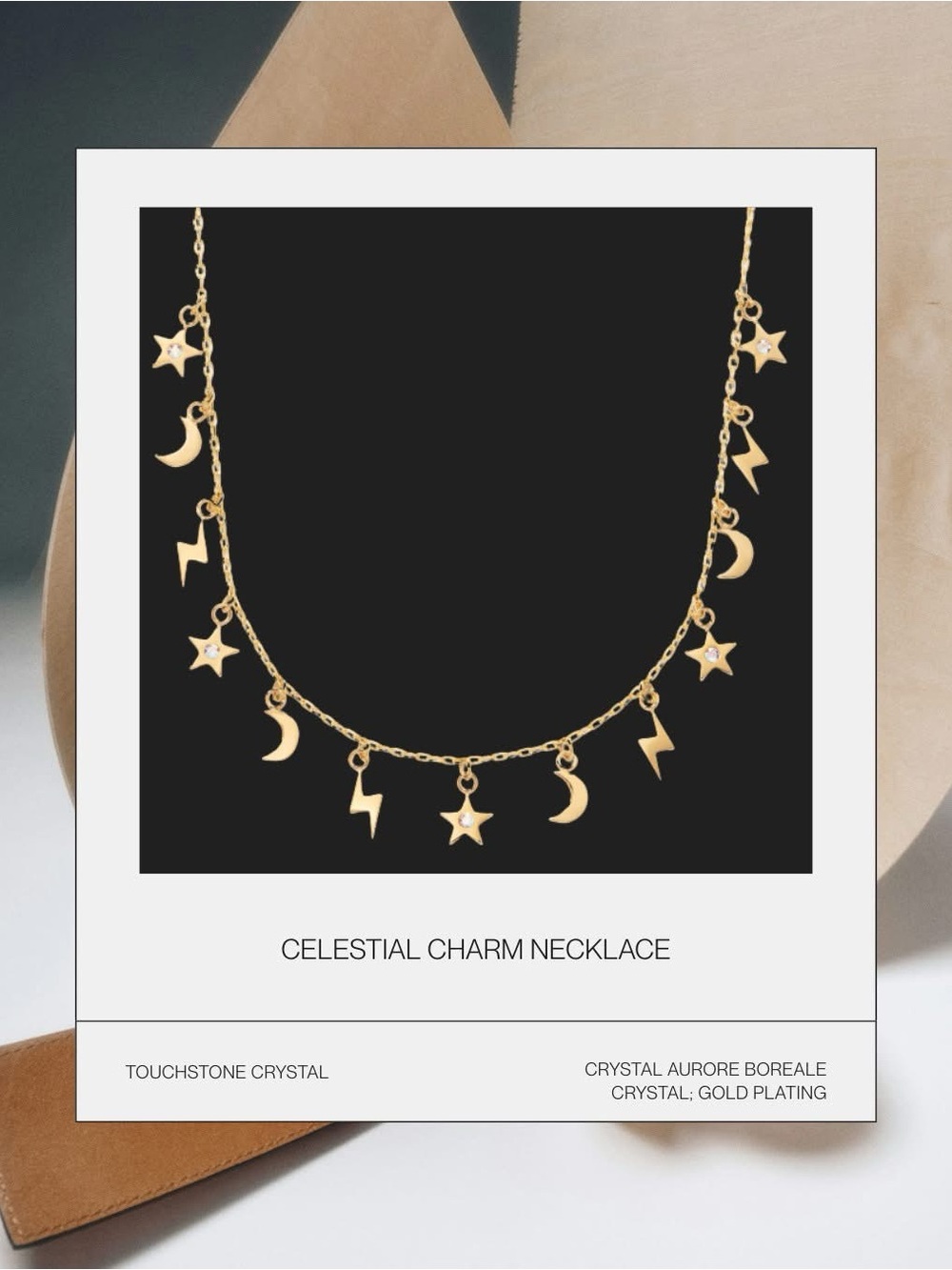 Touchstone Celestial Charm Necklace - Gold